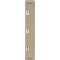 Casiers Clean Line, 3 niveaux, 12" x 18" x 78", Acier, Beige, Rivet (assembl&eacute;) Groupe Belzile Dickner