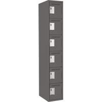 Petits casiers Clean Line, 6 niveaux, 12" x 18" x 72", Acier, Charbon, Rivet (assembl&eacute;) Groupe Belzile Dickner