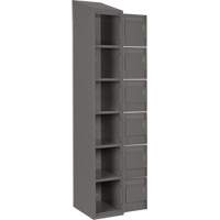 Clean Line Lockerette, 6 -tier, Bank of 4, 48" x 18" x 78", Steel, Charcoal, Rivet (Assembled) Groupe Belzile Dickner