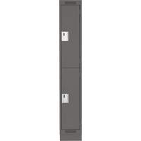 Casiers Clean Line, 2 niveaux, 12" x 18" x 76", Acier, Charbon, Rivet (assembl&eacute;) Groupe Belzile Dickner