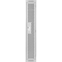 Clean Line Lockers, 12" x 12" x 72", Steel, Grey, Rivet (Assembled), Perforated Groupe Belzile Dickner