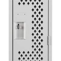 Clean Line Lockers, 12" x 12" x 72", Steel, Grey, Rivet (Assembled), Perforated Groupe Belzile Dickner