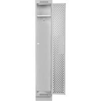 Casiers Clean Line, 12" x 18" x 76", Acier, Gris, Rivet (assembl&eacute;), Perfor&eacute; Groupe Belzile Dickner
