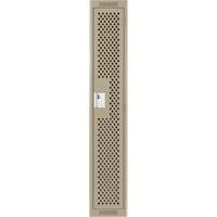 Clean Line Lockers, 12" x 12" x 72", Steel, Beige, Rivet (Assembled), Perforated Groupe Belzile Dickner