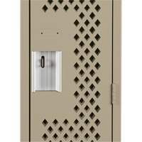 Clean Line Lockers, 12" x 12" x 72", Steel, Beige, Rivet (Assembled), Perforated Groupe Belzile Dickner