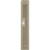 Clean Line Lockers, 12" x 18" x 82", Steel, Beige, Rivet (Assembled), Perforated Groupe Belzile Dickner