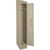 Clean Line Lockers, 12" x 18" x 82", Steel, Beige, Rivet (Assembled), Perforated Groupe Belzile Dickner