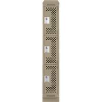 Casiers Clean Line, 3 niveaux, 12" x 12" x 82", Acier, Beige, Rivet (assembl&eacute;), Perfor&eacute; Groupe Belzile Dickner