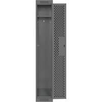 Clean Line Lockers, 12" x 12" x 72", Steel, Charcoal, Rivet (Assembled), Perforated Groupe Belzile Dickner