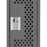 Clean Line Lockers, 12" x 12" x 72", Steel, Charcoal, Rivet (Assembled), Perforated Groupe Belzile Dickner