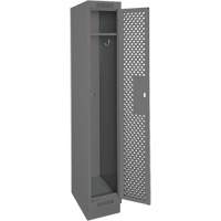 Casiers Clean Line, 12" x 15" x 76", Acier, Charbon, Rivet (assembl&eacute;), Perfor&eacute; Groupe Belzile Dickner
