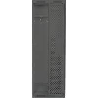 Clean Line Lockers, Bank of 2, 24" x 15" x 76", Steel, Charcoal, Rivet (Assembled), Perforated Groupe Belzile Dickner