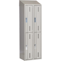 Casiers robustes Concorde, 2 niveaux, Bloc de 2, 24" x 18" x 78", Acier, Gris, Soud&eacute; (assembl&eacute;) Groupe Belzile Dickner