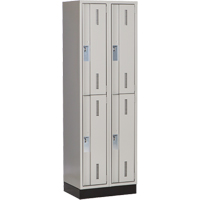 Casiers robustes Concorde, 2 niveaux, Bloc de 2, 24" x 18" x 76", Acier, Gris, Soud&eacute; (assembl&eacute;) Groupe Belzile Dickner