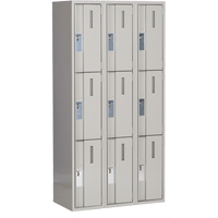 Casiers robustes Concorde, 3 niveaux, Bloc de 3, 36" x 18" x 72", Acier, Gris, Soud&eacute; (assembl&eacute;) Groupe Belzile Dickner