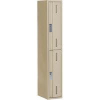 Concorde Heavy-Duty Lockers, 2 -tier, 12" x 18" x 72", Steel, Beige, Welded (Assembled) Groupe Belzile Dickner