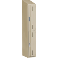 Casiers robustes Concorde, 2 niveaux, 12" x 18" x 78", Acier, Beige, Soud&eacute; (assembl&eacute;) Groupe Belzile Dickner