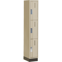 Casiers robustes Concorde, 3 niveaux, 12" x 18" x 76", Acier, Beige, Soud&eacute; (assembl&eacute;) Groupe Belzile Dickner
