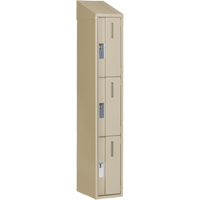 Casiers robustes Concorde, 3 niveaux, 12" x 18" x 78", Acier, Beige, Soud&eacute; (assembl&eacute;) Groupe Belzile Dickner
