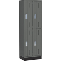 Casiers robustes Concorde, 2 niveaux, Bloc de 2, 24" x 18" x 76", Acier, Charbon, Soud&eacute; (assembl&eacute;) Groupe Belzile Dickner