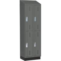 Casiers robustes Concorde, 2 niveaux, Bloc de 2, 24" x 18" x 82", Acier, Charbon, Soud&eacute; (assembl&eacute;) Groupe Belzile Dickner