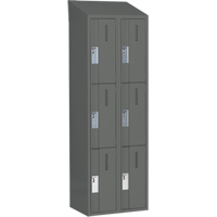 Casiers robustes Concorde, 3 niveaux, Bloc de 2, 24" x 18" x 78", Acier, Charbon, Soud&eacute; (assembl&eacute;) Groupe Belzile Dickner