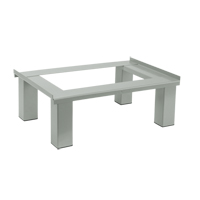 Free Standing Base, 4 Banks, 6" H x 48" W x 18" D, Grey, Steel Groupe Belzile Dickner