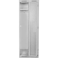 Clean Line Lockers, Bank of 2, 24" x 15" x 76", Steel, Grey, Rivet (Assembled), Perforated Groupe Belzile Dickner