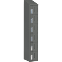 Concorde Heavy-Duty Lockers, 6 -tier, 12" x 18" x 78", Steel, Charcoal, Welded (Assembled) Groupe Belzile Dickner