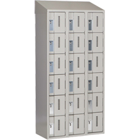 Concorde Heavy-Duty Lockers, 6 -tier, Bank of 3, 36" x 18" x 78", Steel, Grey, Welded (Assembled) Groupe Belzile Dickner