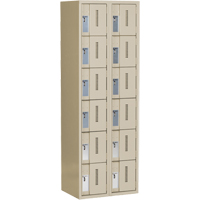 Casiers robustes Concorde, 6 niveaux, Bloc de 2, 24" x 18" x 72", Acier, Beige, Soud&eacute; (assembl&eacute;) Groupe Belzile Dickner