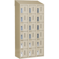 Concorde Heavy-Duty Lockers, 6 -tier, Bank of 3, 36" x 18" x 78", Steel, Beige, Welded (Assembled) Groupe Belzile Dickner