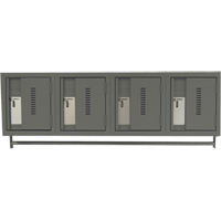 Wall Hung Lockers - Heavy Duty, Bank of 4, 18" x 12" x 12", Steel Groupe Belzile Dickner