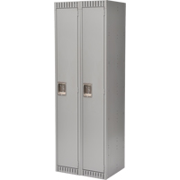 Lockers, Bank of 2, 24" x 18" x 72", Steel, Grey, Knocked Down Groupe Belzile Dickner
