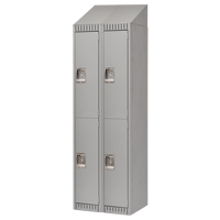 Casiers, 2 niveaux, Bloc de 2, 24" x 18" x 82", Acier, Gris, D&eacute;mont&eacute; Groupe Belzile Dickner