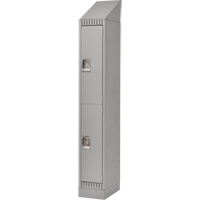 Lockers, 2 -tier, 12" x 18" x 86", Steel, Grey, Knocked Down Groupe Belzile Dickner