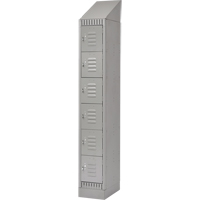 Lockers, 6 -tier, 12" x 18" x 86", Steel, Grey, Knocked Down Groupe Belzile Dickner