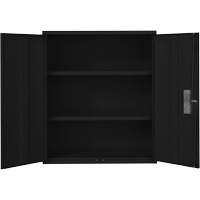 Armoire de rangement Lo-Boy, Acier, 2 Tablettes, 42" h x 36" la x 18" P, Noir Groupe Belzile Dickner