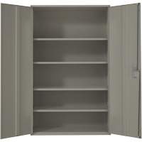 Armoire de rangement Hi-Boy tr&egrave;s large, Acier, 4 Tablettes, 72" h x 48" la x 24" P, Gris Groupe Belzile Dickner