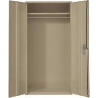 Wardrobe Storage Cabinet, Steel, 36" W x 18" D x 72" H, Beige Groupe Belzile Dickner
