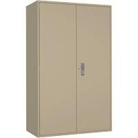 Armoire de rangement Hi-Boy tr&egrave;s large, Acier, 4 Tablettes, 72" h x 48" la x 24" P, Beige Groupe Belzile Dickner