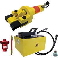 Ensemble de brise-talon pour pneus g&eacute;ants avec pompe hydraulique de 2 gallon Groupe Belzile Dickner