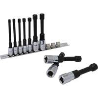 Metric Hex Socket Bit Set with Reduced Shank, 10 Pieces, 1/4"/3/8" Drive Size Groupe Belzile Dickner