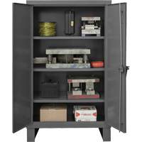 Armoire tr&egrave;s robuste, Acier, 3 Tablettes, 66" h x 60" la x 24" P, Gris Groupe Belzile Dickner