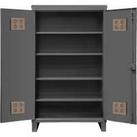 Armoire ext&eacute;rieure robuste, Acier, 4 Tablettes, 78" h x 48" la x 24" P, Gris Groupe Belzile Dickner
