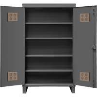 Armoire ext&eacute;rieure robuste, Acier, 4 Tablettes, 78" h x 60" la x 24" P, Gris Groupe Belzile Dickner