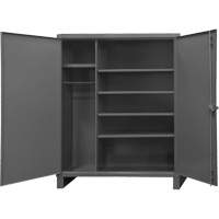 Extra Heavy-Duty Wardrobe Cabinet, Steel, 60" W x 24" D x 78" H, Grey Groupe Belzile Dickner
