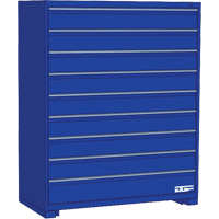 Armoire &agrave; tiroirs modulaire, 9 tiroirs, 24" la x 24" p x 60" h, Bleu Groupe Belzile Dickner