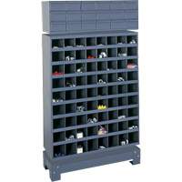 Unité de stockage modulaire pour petites pièces, Acier, 18 tiroirs, 33-3/4" x 12-1/4" x 58-5/8", Gris FN371 | Dickner Inc