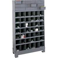 Unité de stockage modulaire pour petites pièces, Acier, 18 tiroirs, 33-3/4" x 12-1/4" x 58-5/8", Gris FN373 | Dickner Inc